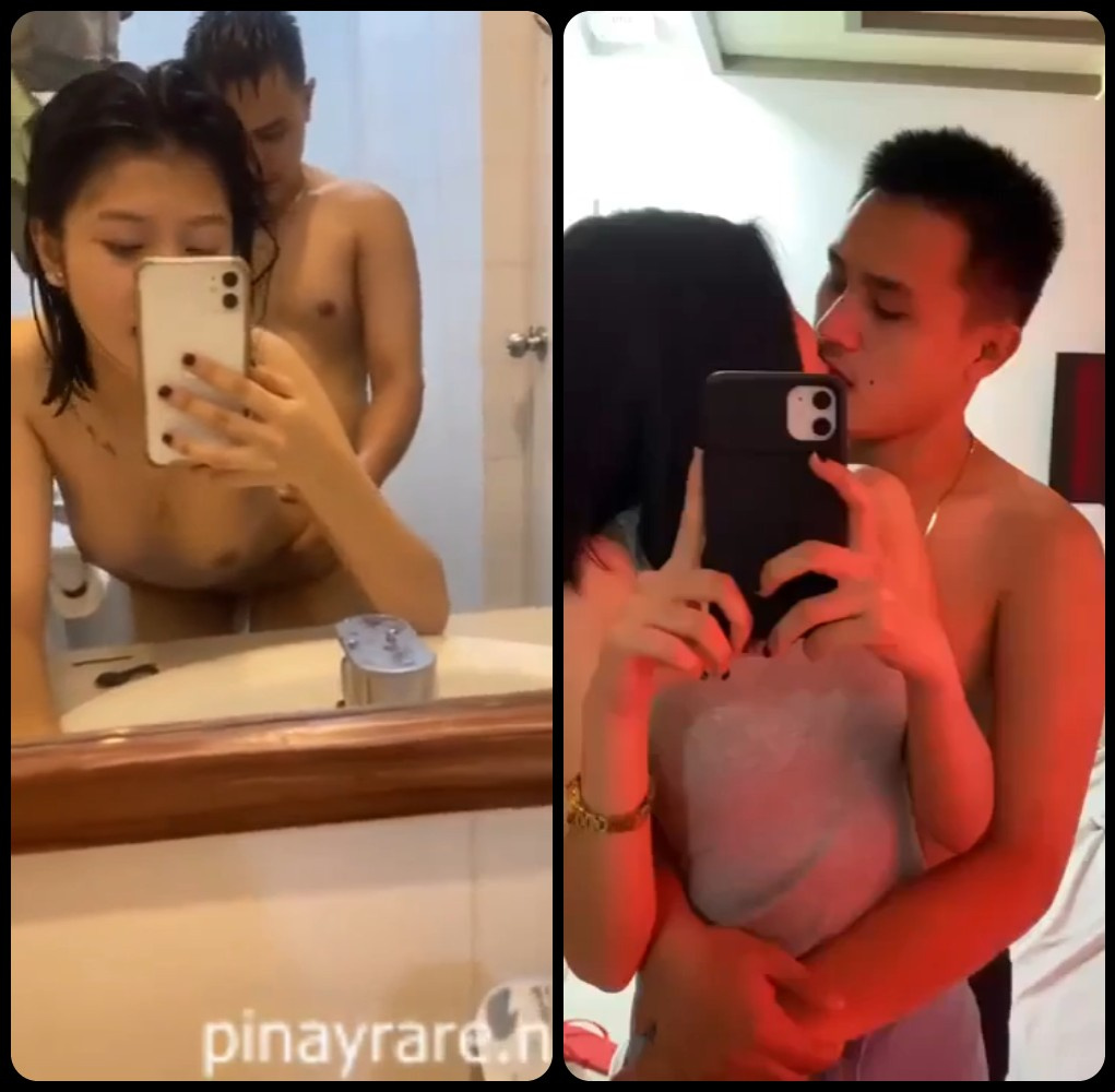 Pasangan tiktok panas mengungkapkan klip seks bercinta satu sama lain di depan cermin